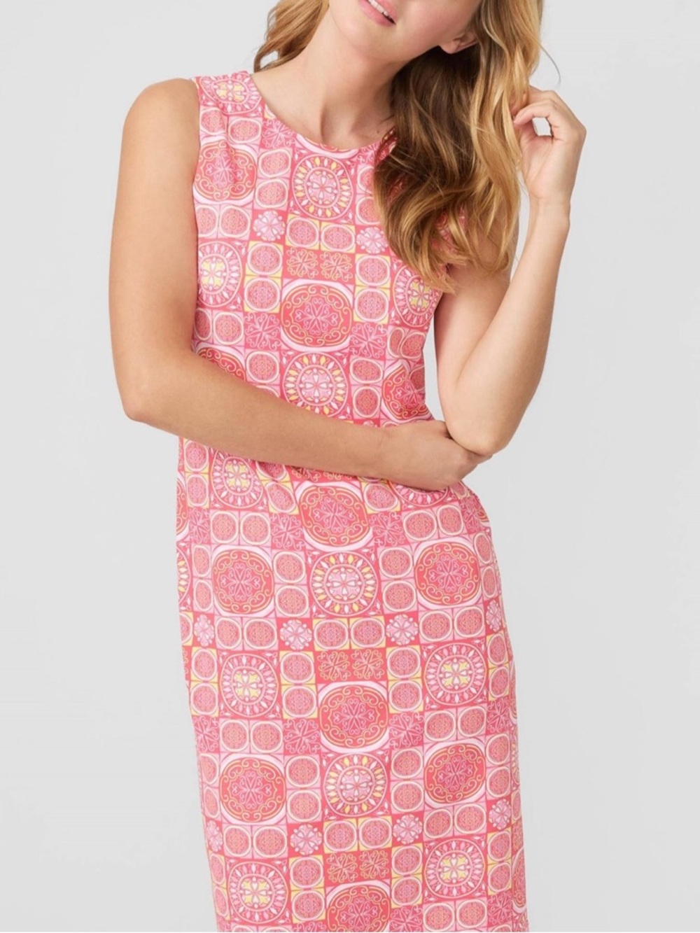J McLaughlin Sophia Sleeveless Shift Dress in Pink, Size Small - Picture 4 of 14